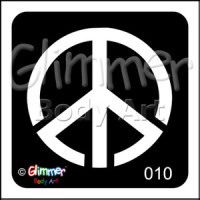 Glitter tattoo 010 Peace Pack Of 5 (010 Peace Pack Of 5)